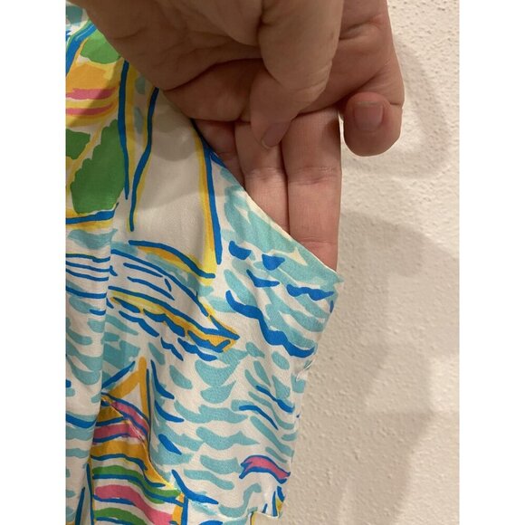 Lilly Pulitzer Delia Shift You Gotta Regatta Dress Womens 4 Sailboat Sleeveless - Picture 3 of 5